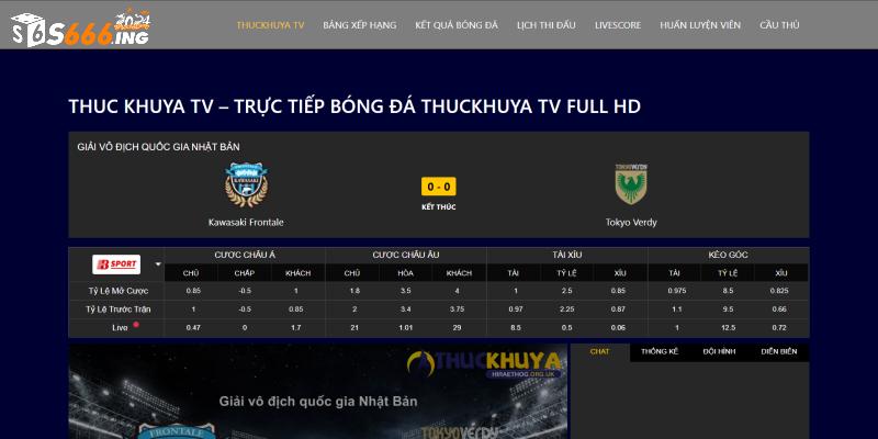 Thuckhuya TV - Web xem bóng đá update mới nhất