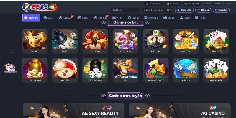 Nhà cái EE88 sở hữu kho game đỉnh cao